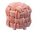 Puff Máxi Tricot em Veludo Rosé, Rose | WestwingNow