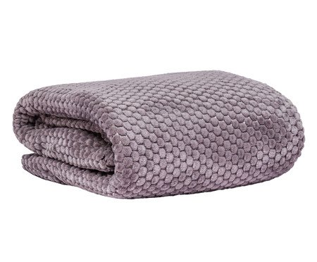 Cobertor Aveludado Manta Soft Touch Flannel Jaquard Cinza | Westwing