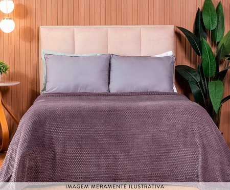 Cobertor Aveludado Manta Soft Touch Flannel Jaquard Cinza | Westwing