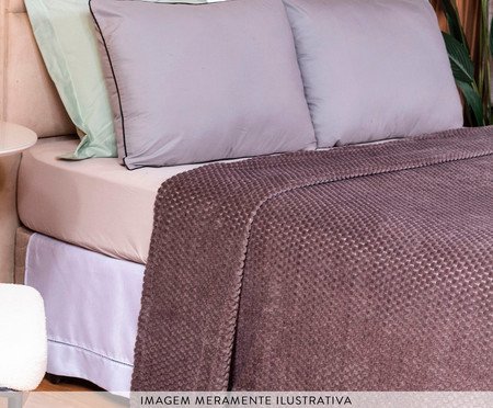 Cobertor Aveludado Manta Soft Touch Flannel Jaquard Cinza | Westwing