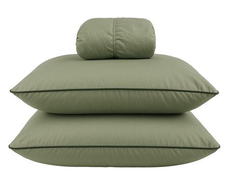 Jogo de Lençol Classic Colorlife Percal Verde 200 Fios | Westwing