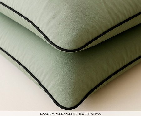 Jogo de Lençol Clássico Colorlife com Vivo Percal Verde 200 Fios | Westwing