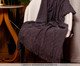 Manta Tricot Texturizada com Franjas Cinza, grey | WestwingNow