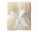 Manta Tricot Texturizada Com Franjas Cru, beige | WestwingNow