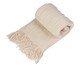 Manta Tricot Texturizada com Franjas Cru, beige | WestwingNow