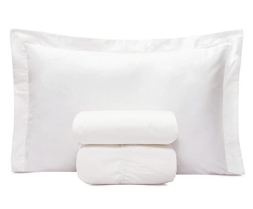 Jogo de Lençol Tous Les Jours Off-White 200 Fios, pink | WestwingNow