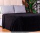 Cobertor Aveludado Manta Soft Touch Flannel Jaquard Preto, black | WestwingNow
