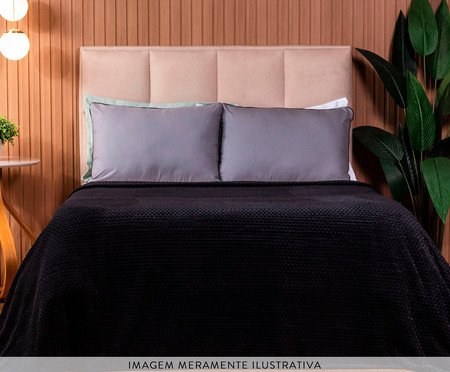Cobertor Aveludado Manta Soft Touch Flannel Jaquard Preto | Westwing