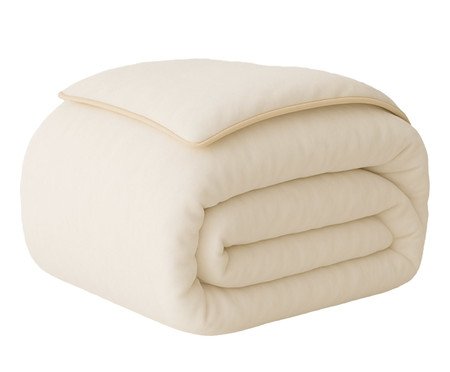 Duvet Colorlife Liso com Vivo Percal 200 Fios Off-White
