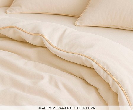 Duvet Colorlife Liso com Vivo Percal 200 Fios Off-White | Westwing