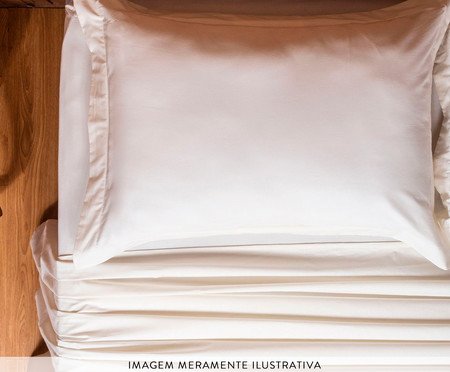 Fronha Avulsa Com Debrum Tous Les Jours Off-White 200 Fios | Westwing
