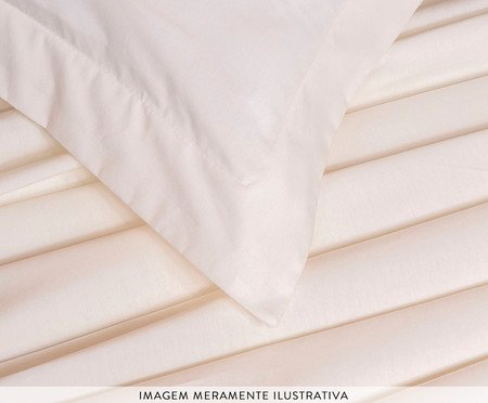 Fronha Avulsa Com Debrum Tous Les Jours Off-White 200 Fios | Westwing