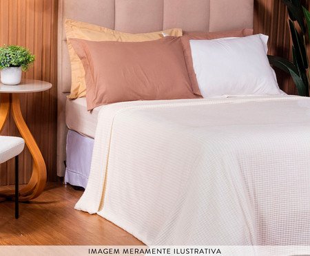 Cobertor Aveludado Manta Soft Touch Flannel Jaquard Off-White | Westwing