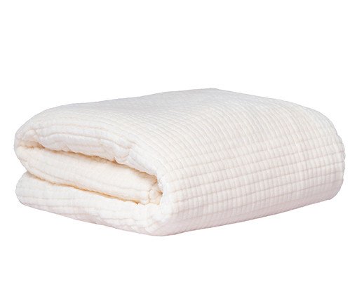 Cobertor Aveludado Manta Soft Touch Flannel Jaquard Off-White, white | WestwingNow