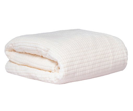 Cobertor Aveludado Manta Soft Touch Flannel Jaquard Off-White, white | WestwingNow