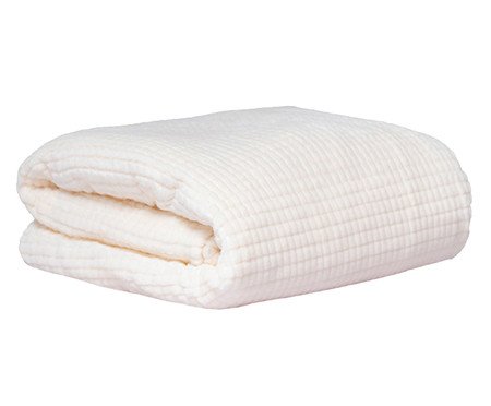 Cobertor Aveludado Manta Soft Touch Flannel Jaquard Off-White | Westwing