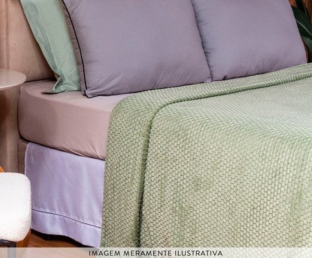 Cobertor Aveludado Manta Soft Touch Flannel Jaquard Verde | Westwing