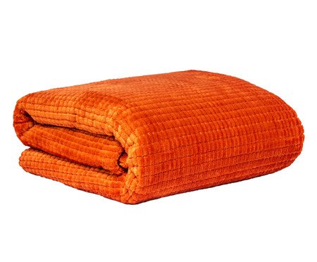 Cobertor Aveludado Manta Soft Touch Flannel Jaquard Terracota | Westwing