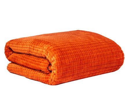 Cobertor Aveludado Manta Soft Touch Flannel Jaquard Terracota | Westwing