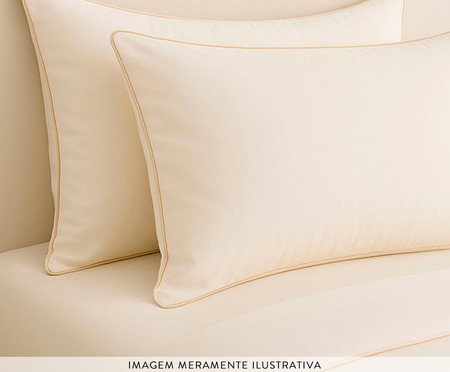 Fronha Avulsa com Vivo Colorlife Percal 200 Fios Off-White | Westwing