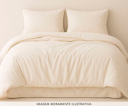 Fronha Avulsa com Vivo Colorlife Percal 200 Fios Off-White | Westwing