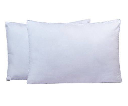 Kit com 2 Travesseiros Siliconizado Toque de Plumas, white | WestwingNow