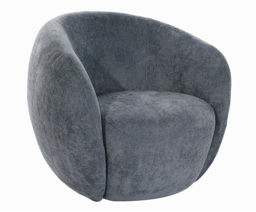 Poltrona Milo Veludo Azul, blue | WestwingNow