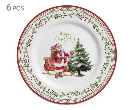 Jogo de Pratos para Sobremesa Merry Christmas | Westwing