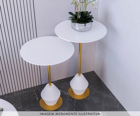 Conjunto Mesa de Canto Asti Branca | Westwing