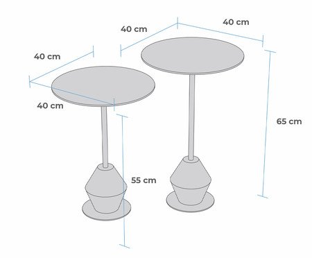 Conjunto Mesa de Canto Asti Fendy | Westwing