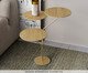 Mesa de Canto Trieste Lamina Natural de Tawari, gold | WestwingNow