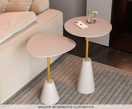 Conjunto Mesa de Canto Napoli Fendy | Westwing