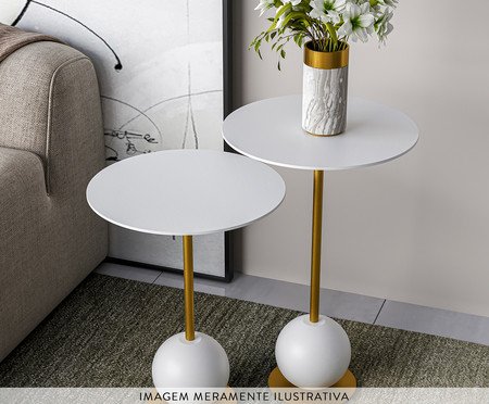 Conjunto Mesa de Canto Milão Branca | Westwing