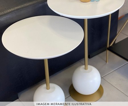 Conjunto Mesa de Canto Milão Branca | Westwing