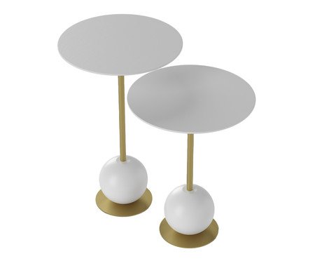Conjunto Mesa de Canto Milão Branca | Westwing