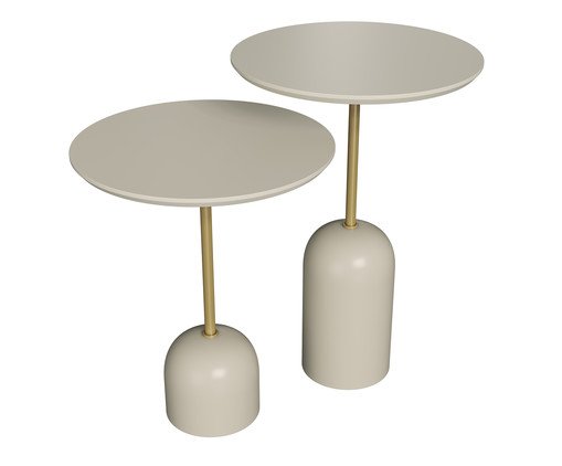 Conjunto Mesa de Canto Bolsano Fendy, white | WestwingNow