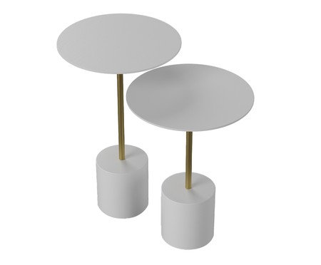 Conjunto Mesa de Canto Parma Branca | Westwing