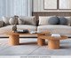 Mesa de Centro Redonda Lamina Natural de Carvalho Americano, wood pattern | WestwingNow