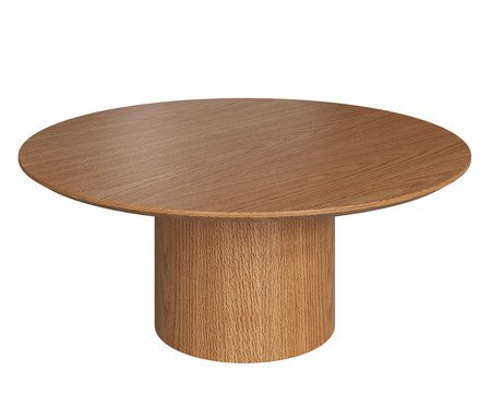 Mesa de Centro Redonda Lamina Natural de Carvalho Americano | Westwing