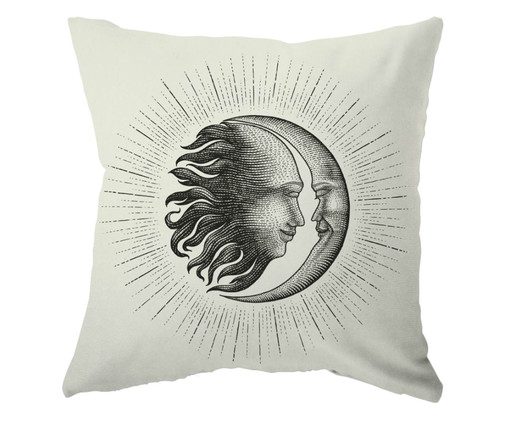 Capa de Almofada Sol e lua l, Preto,branco | WestwingNow