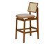 Banqueta Ayla Pitanga Sintético - Bege, wood pattern | WestwingNow
