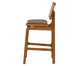Banqueta Ayla Pitanga Sintético - Marrom, wood pattern | WestwingNow