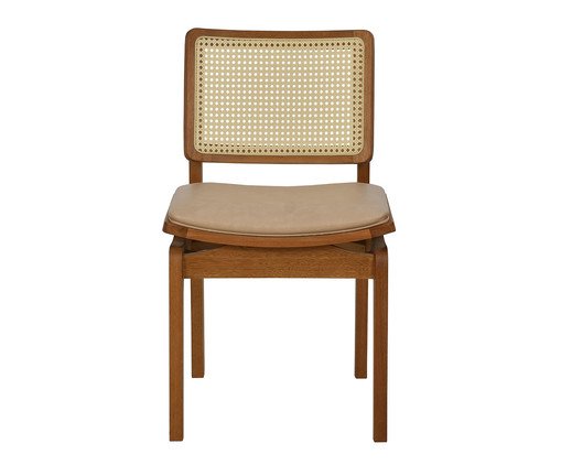 Cadeira Ayla Pitanga Sintético - Bege, wood pattern | WestwingNow