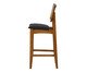 Banqueta Nathalie Pitanga Courino - Preto, wood pattern | WestwingNow