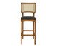 Banqueta Nathalie Pitanga Courino - Preto, wood pattern | WestwingNow