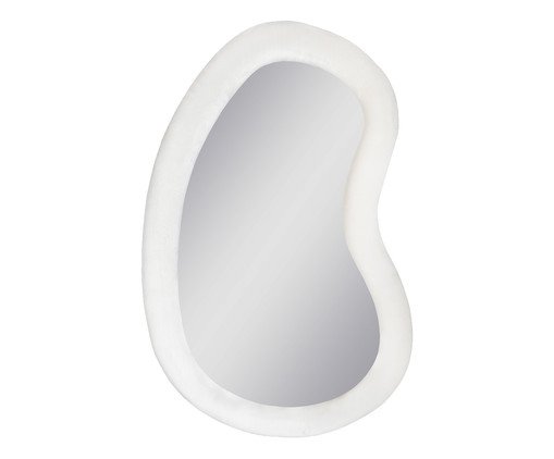 Espelho Palma Orgânico em Veludo, white | WestwingNow