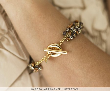 Pulseira Ritmo Ouro 18K - Bronze Metalizado | Westwing