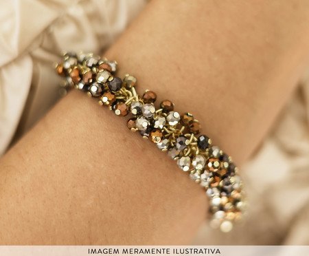 Pulseira Ritmo Ouro 18K - Bronze Metalizado | Westwing