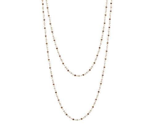 Colar Ritmo Duplo Ouro 18K - Nude, gold | WestwingNow