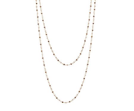 Colar Ritmo Duplo Ouro 18K - Nude | Westwing
